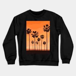 Tropical trees silhouette Crewneck Sweatshirt